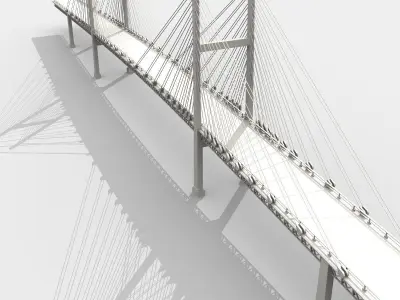 Yokohama Bay Bridge 3D model