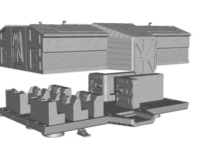 1-24 scale Space 1999 Eagle Lab pod 3D print model