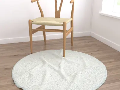 Round Rug Set 293 3D model