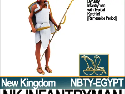 Ancient Egyptian Soldier NK Props Poser Daz 3D model