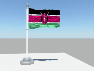 Kenya flag 3D model