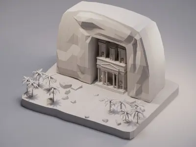 Petra 3d Model Low-poly 3D model