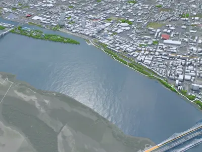 Memphis Downtown Tennessee USA Low-poly 3D model