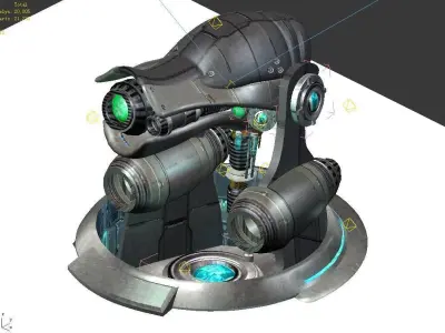 Spaceship - Ground Fort 01 3D model