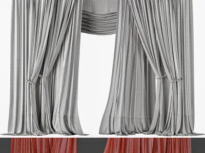 Curtain modern 9 3D model