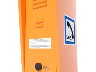  French emergency call post  3D model