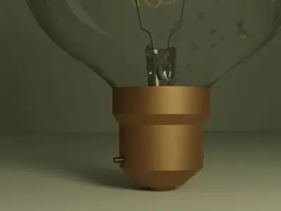 Edison Light Bulb High Poly Free 3D model