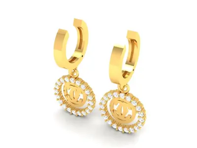 Women Earring 3dm stl fbx obj Render Details 3D print model