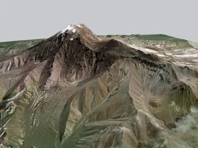 Volcano Shiveluch Kamchatka  3D model