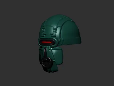 helmet high poly sculpt 3d printable  3D model 132