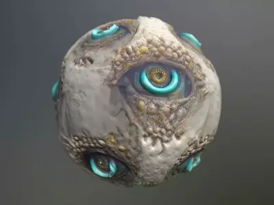 Material Skin Monster 13 Seamless PBR Texture Texture