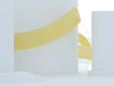 Abstract scene with strap 3D model