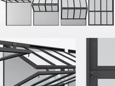 Aluminium window 11 3D model