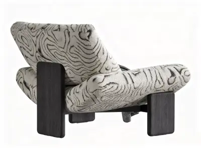 Modern mid-century leisure chair Minotti 3D model