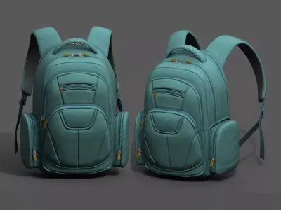 Backpack Camping Generic military combat soldier armor scifi  Low-poly 3D model