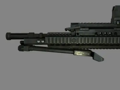 L86 Light Machine Gun  Low-poly 3D model