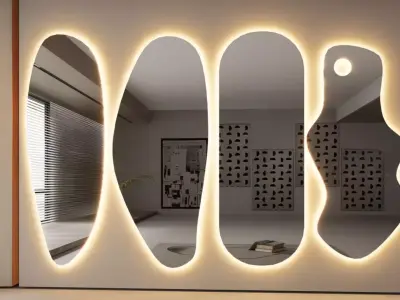 Mirrors Sketchup Model with lighting  3D model