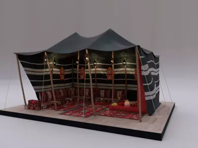traditional Arab tent 3D model