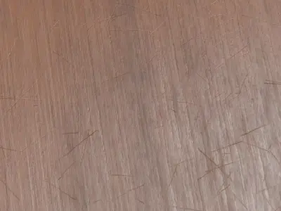 Weathered Scratched Mahogany Wood Surface PBR Texture