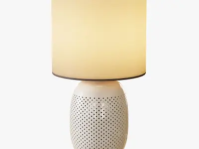 Pierced Ceramic Table Lamp 3D model