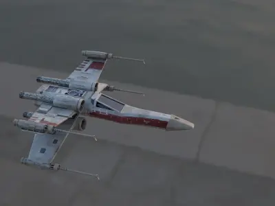 x-wing low poly model Star Wars Low-poly 3D model