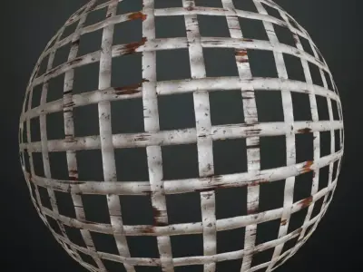 Large Squares Metal Perforated PBR Seamless Texture