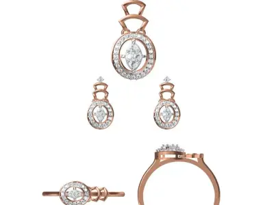 Light wt Ring Earrings Pendant set stl jcd 1-render details 3D print model 57