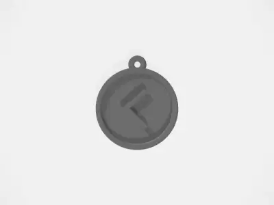 Rune Symbol - Kenaz - C - K - Q 3D print model