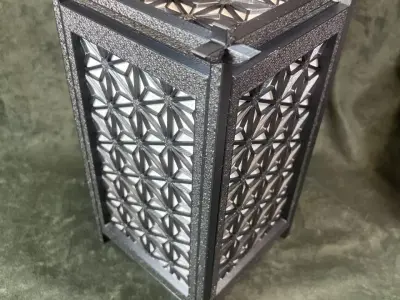 Kumiko Japanese Shoji Lantern - Asanoha 3D print model