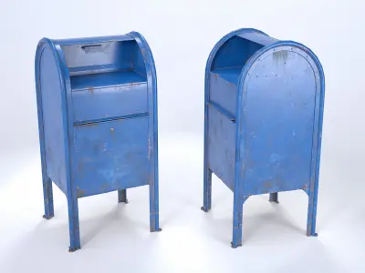 Mailbox Low-poly 3D model