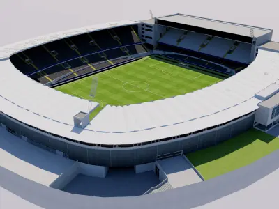Estadio Dom Afonso Henriques - Vitoria Guimaraes Portugal 3D model