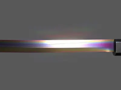 Sci-Fi Glowing Hot Katana Low-poly 3D model