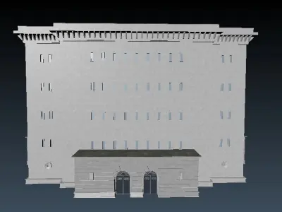 Reichsbahn Berlin Bunker Free low-poly 3D model