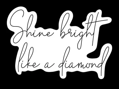 Shine Bright Like A Diamond Neon Sign 3D model