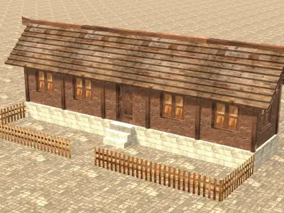 Medieval house twelve 8 Low-poly 3D model