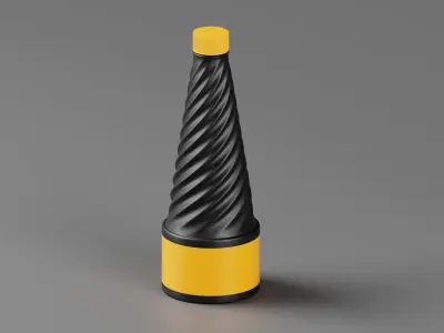 Stylish Cosmetic Bottle 3D Model Low-poly 3D model