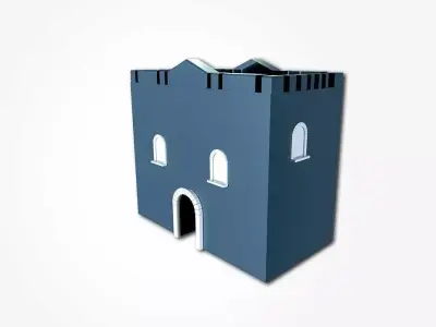 Castle Gate Low Poly 3D Free 3D model