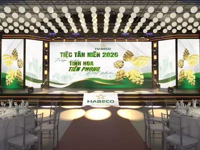New Years party stage 3D model