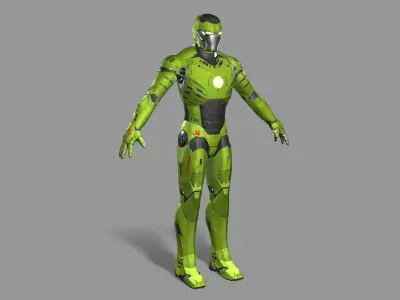 Mech character  Low-poly 3D model