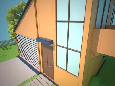 Cartoon Style House Low-poly 3D model