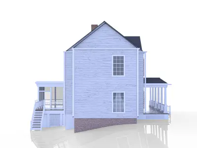 Farm House Southern Style with Porch 3D model
