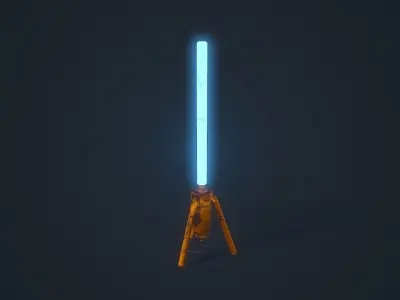 Sci fi Light Low-poly 3D model