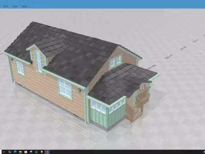 Beach House 3D Print Ready Model 3D print model