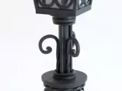  forged lantern Low-poly 3D model