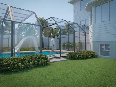 swimming pool render 3D model