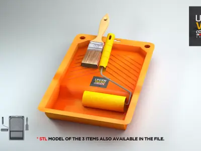 Construction - Plastic Painting Tray 3D model