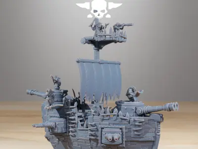 Gobs Short Pearl Battle Ship 3D print model