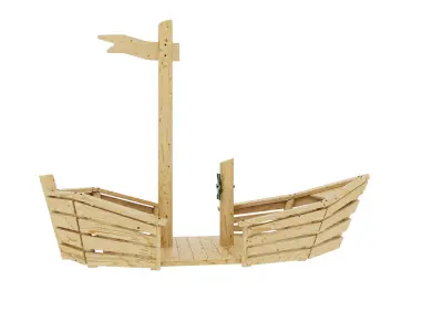 Small ship with floor 3D model