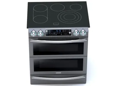 Samsung Slide-In Electric Flex Duo Range With Dual Door 3D model