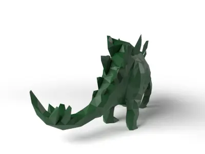StegosaurusDinosaur Low Poligonal Low-poly 3D model